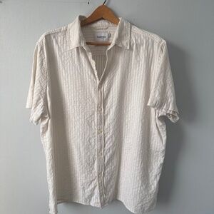 Goodfellow & CO cream button up shirt
